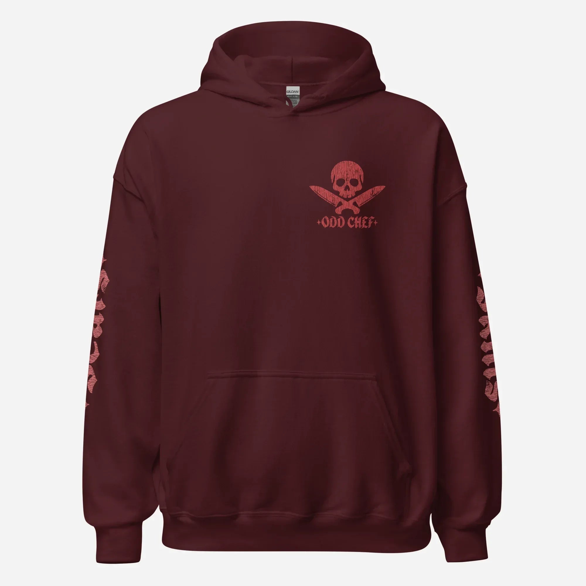 Official Edition Meat-Red Skull & Crossed Knives Unisex Hoodie - Odd Chef