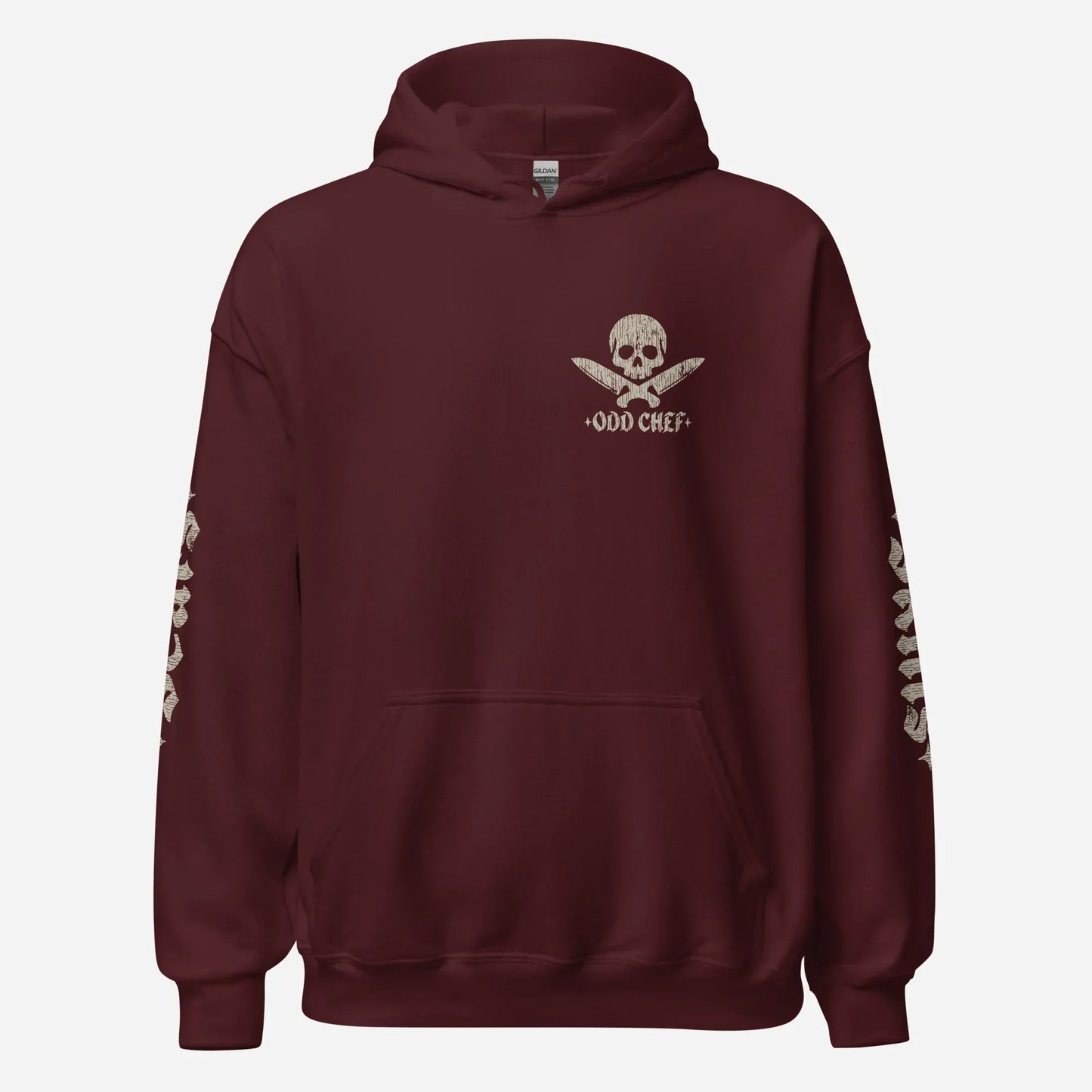 Official Edition Bone-White Skull & Crossed Knives Unisex Hoodie - Odd Chef