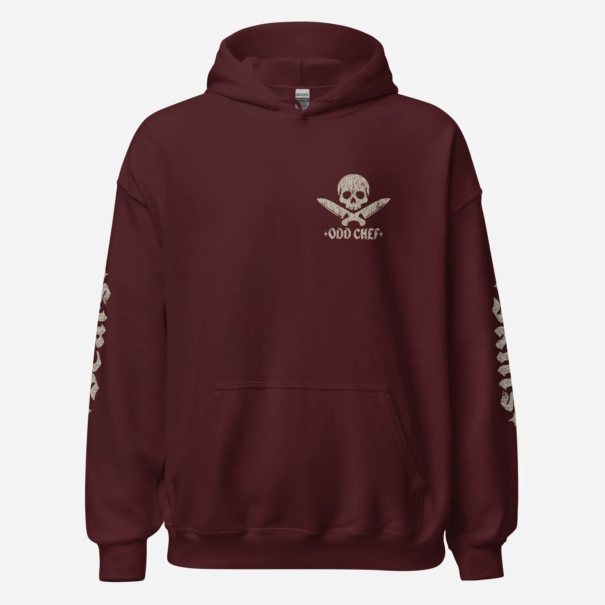 Official Edition Bone-White Skull & Crossed Knives Unisex Hoodie - Odd Chef