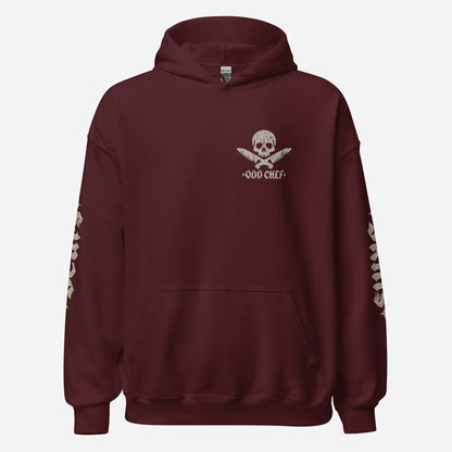 Official Edition Bone-White Skull & Crossed Knives Unisex Hoodie - Odd Chef