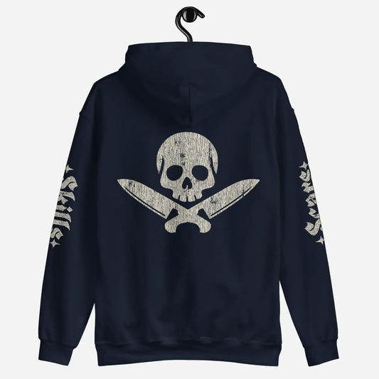 Official Edition Bone-White Skull & Crossed Knives Unisex Hoodie - Odd Chef