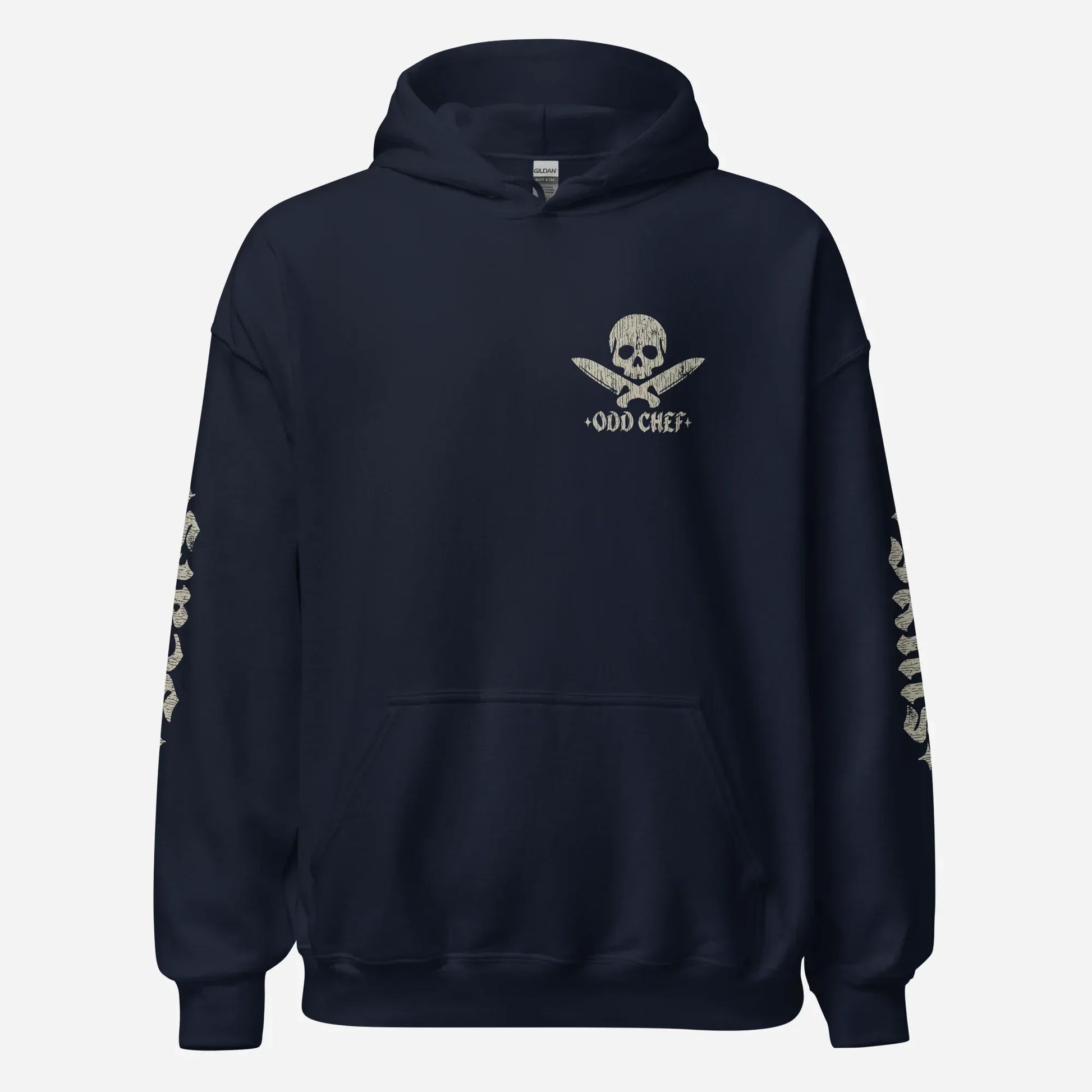 Official Edition Bone-White Skull & Crossed Knives Unisex Hoodie - Odd Chef