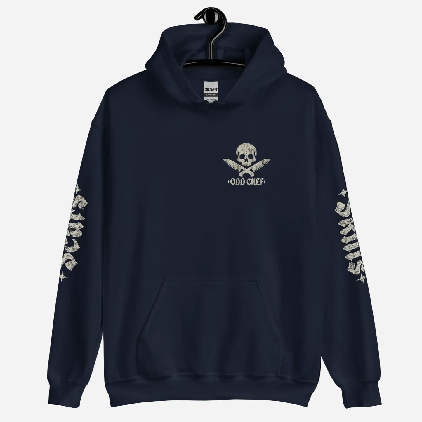 Official Edition Bone-White Skull & Crossed Knives Unisex Hoodie - Odd Chef