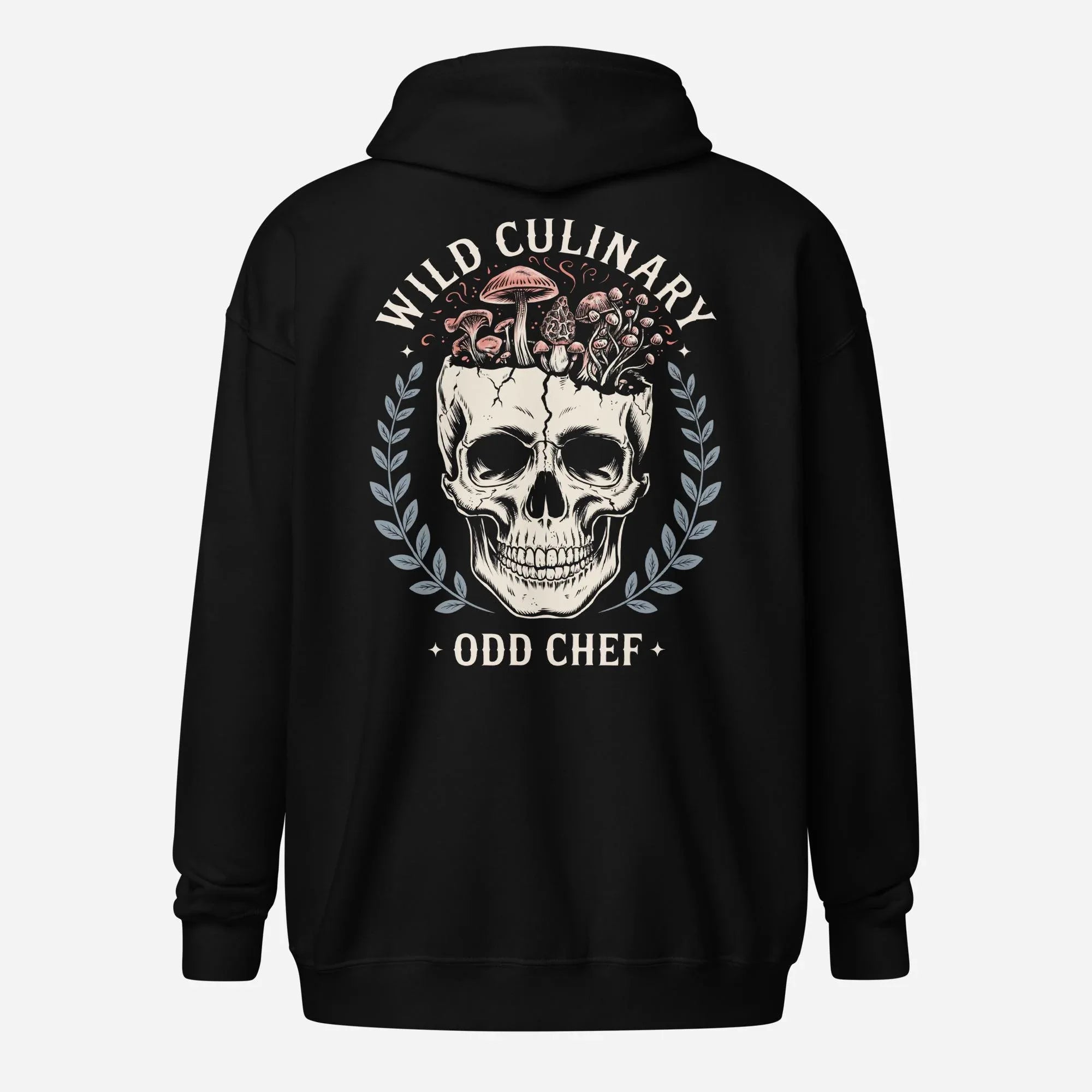 Official Wild Culinary Mushroom Skull Unisex heavy blend zip hoodie - Odd Chef