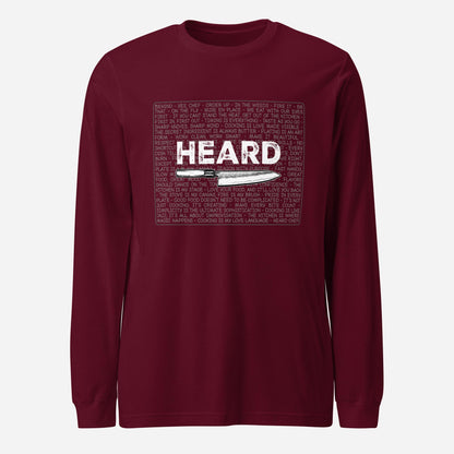 Heard Kitchen Phrase Unisex Long Sleeve Tee