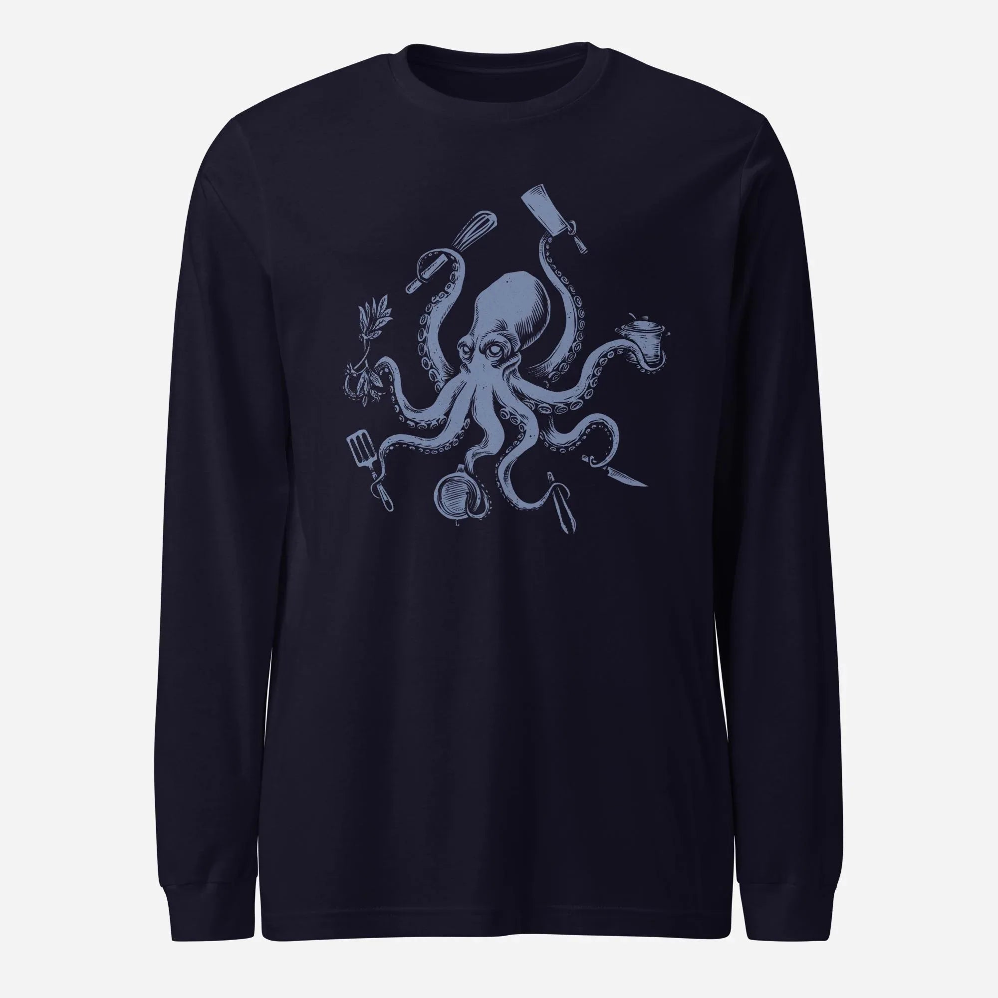 Octopus Chef Unisex Long Sleeve Tee - Odd Chef
