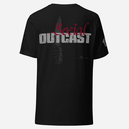 BACK PRINT Social Outcast Unisex Tee