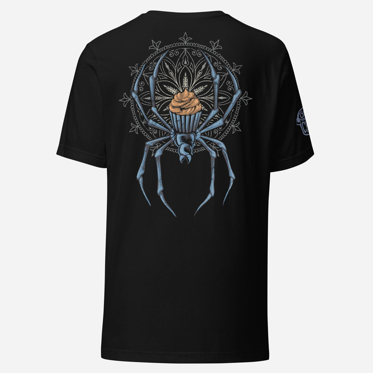 BACK PRINT Cupcake Spider Unisex Tee
