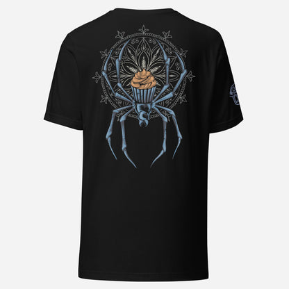 BACK PRINT Cupcake Spider Unisex Tee