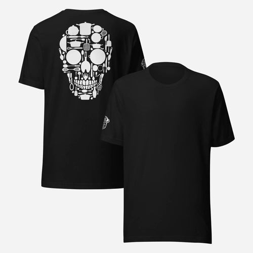 BACK PRINT Skull Kitchen Chef Unisex Tee - Odd Chef