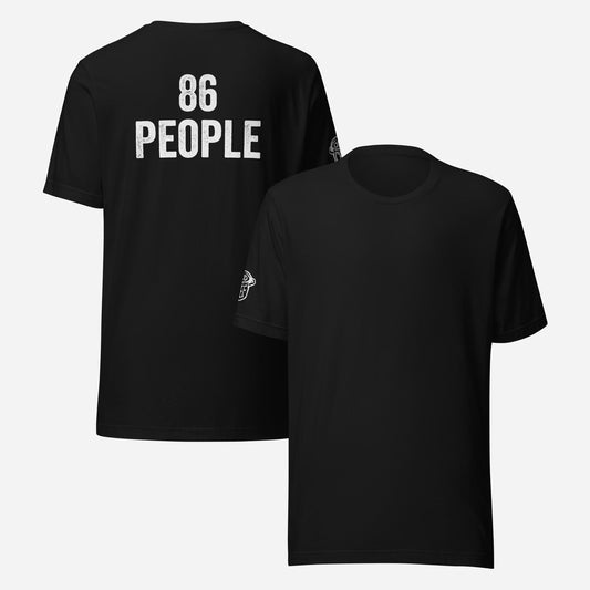BACK PRINT 86 People Unisex Tee