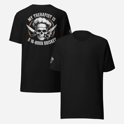 BACK PRINT Brisket Therapy Unisex Tee - Odd Chef