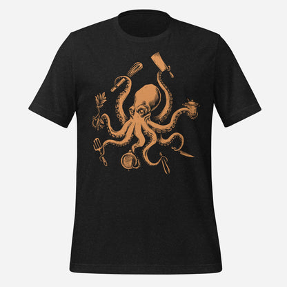 Chef Octopus Orange Unisex Tee
