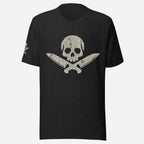 Chef Skull & Crossed Knives Tan Unisex Tee - Odd Chef