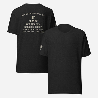 BACK PRINT Kitchen Eye Chart Unisex Tee