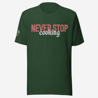 Never Stop Cooking Chef Unisex Tee - Odd Chef