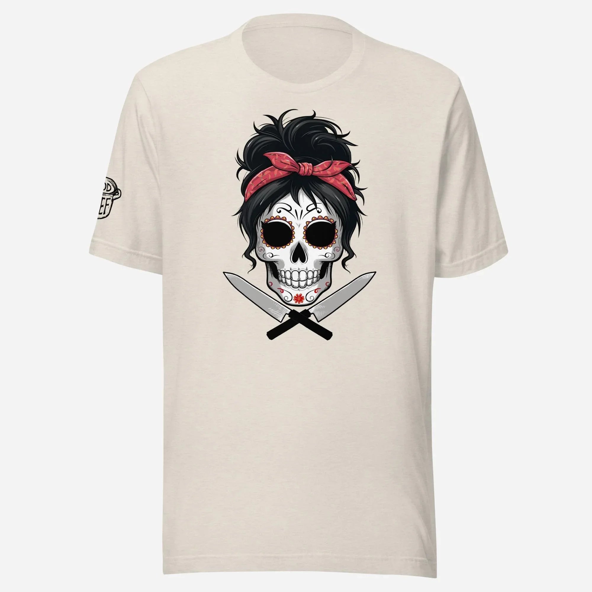 Sugar Skull Chick Chef Unisex Tee - Odd Chef
