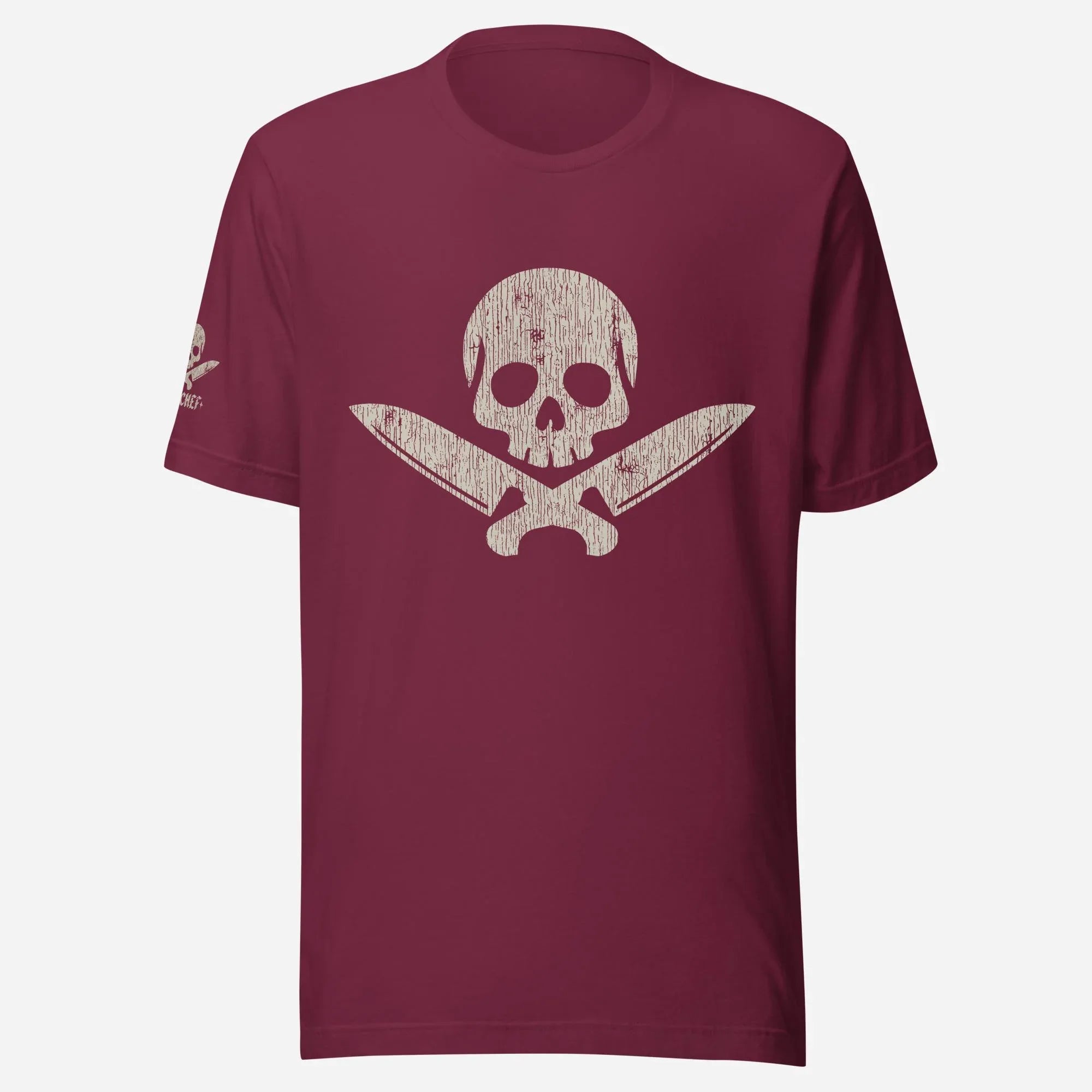 Chef Skull & Crossed Knives Tan Unisex Tee - Odd Chef