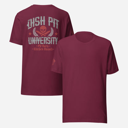 BACK PRINT Dish Pit University Unisex Tee