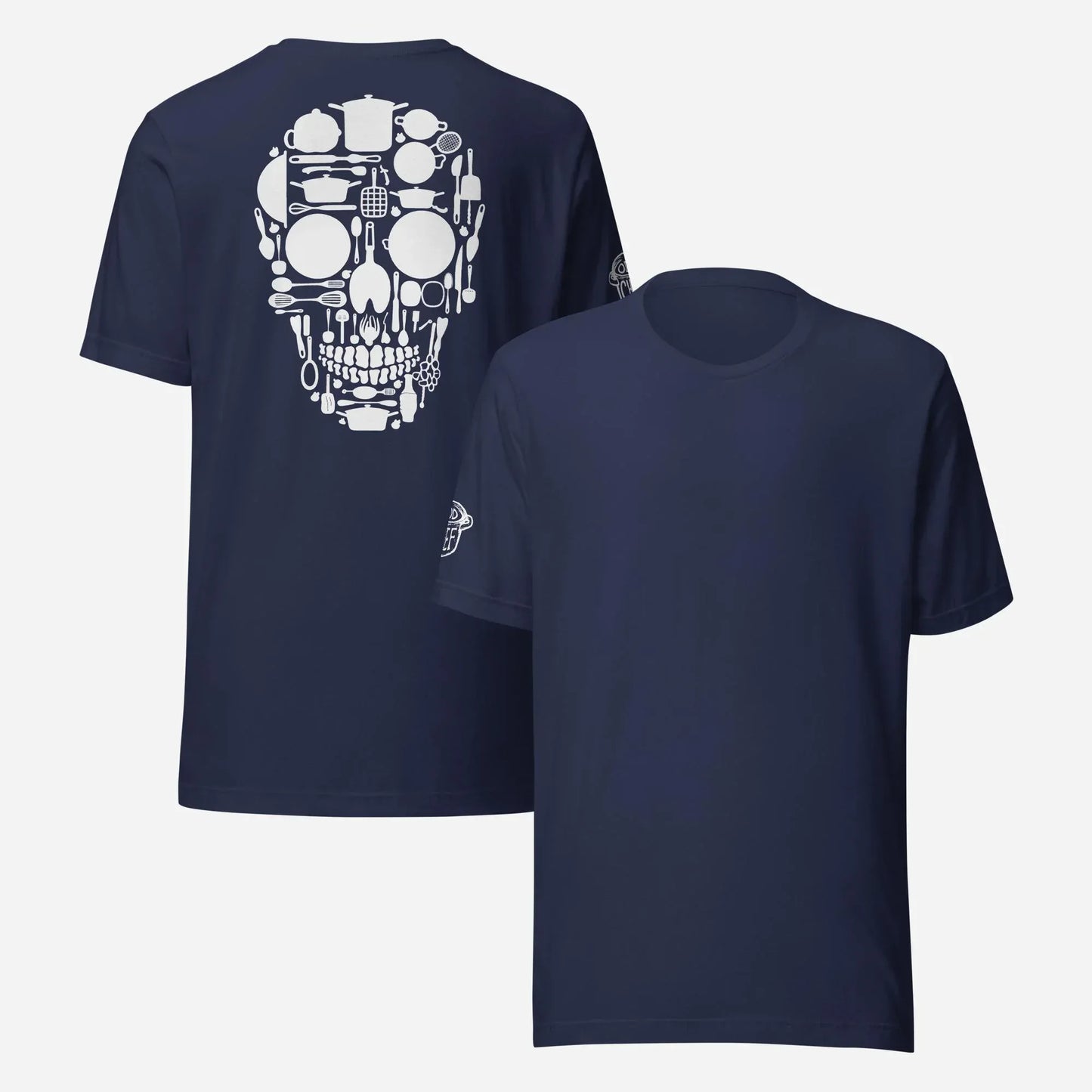 BACK PRINT Skull Kitchen Chef Unisex Tee - Odd Chef