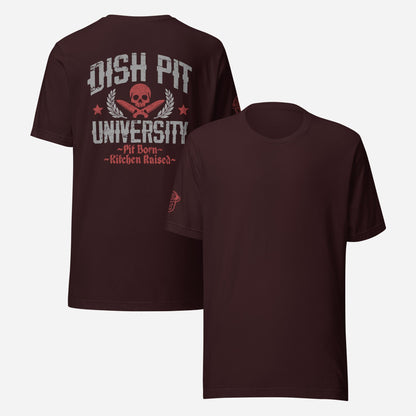 BACK PRINT Dish Pit University Unisex Tee