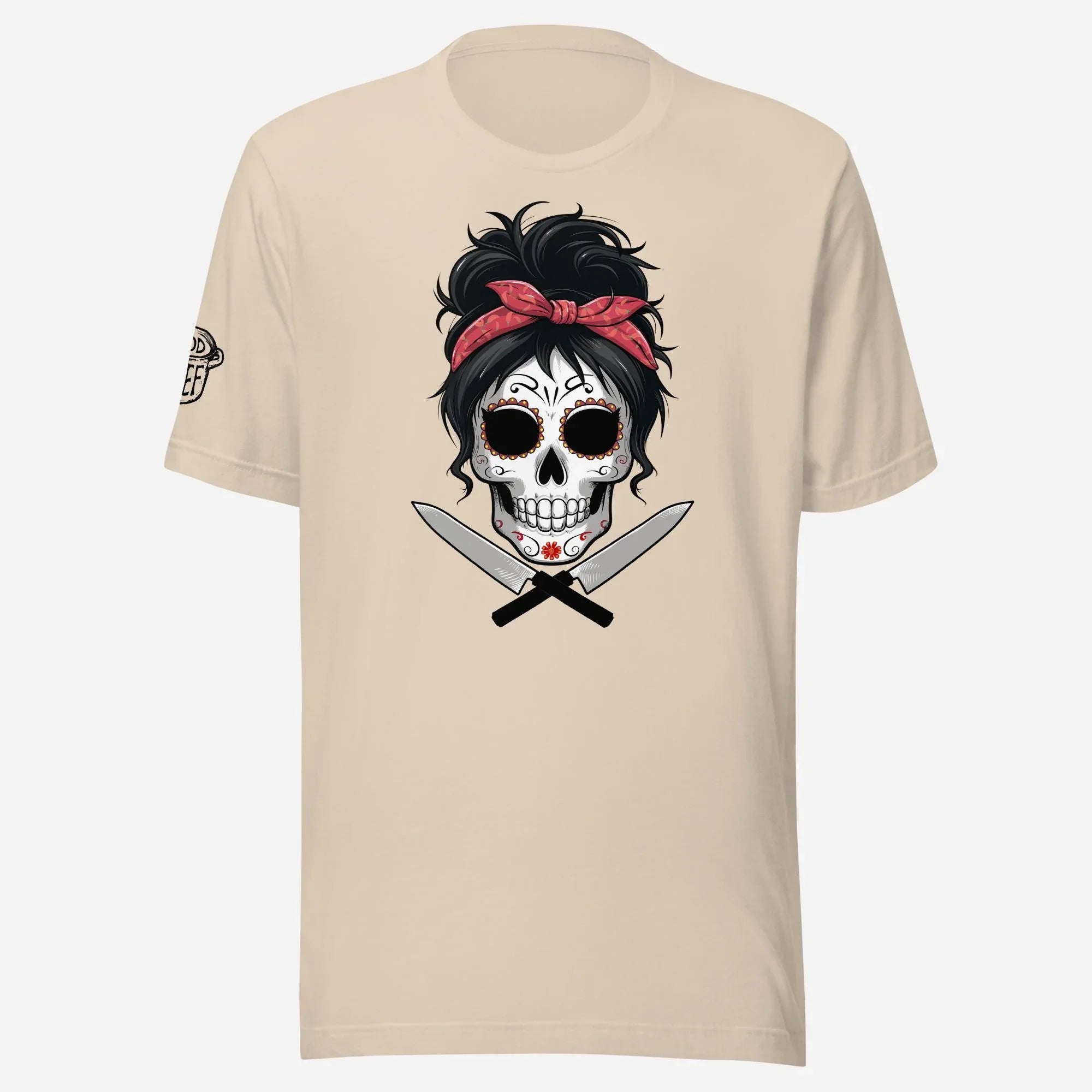 Sugar Skull Chick Chef Unisex Tee - Odd Chef