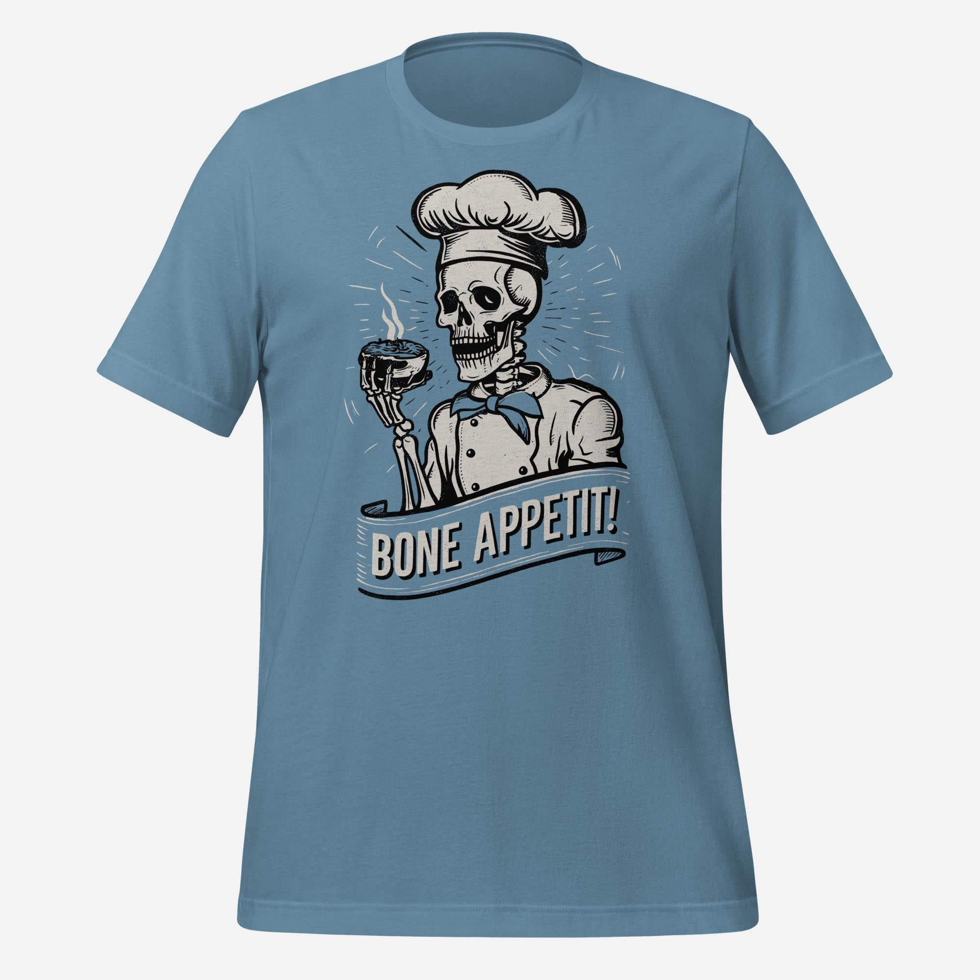 Bone Appetit Skeleton Chef Unisex t shirt OddChef