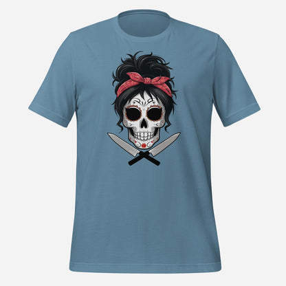 Sugar Skull Chick Chef Unisex t-shirt