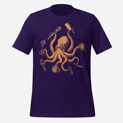 Chef Octopus Orange Unisex Tee