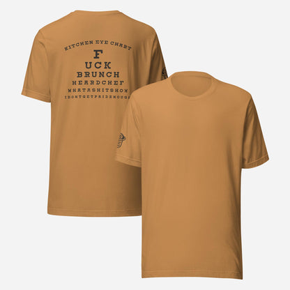 BACK PRINT Kitchen Eye Chart Unisex Tee