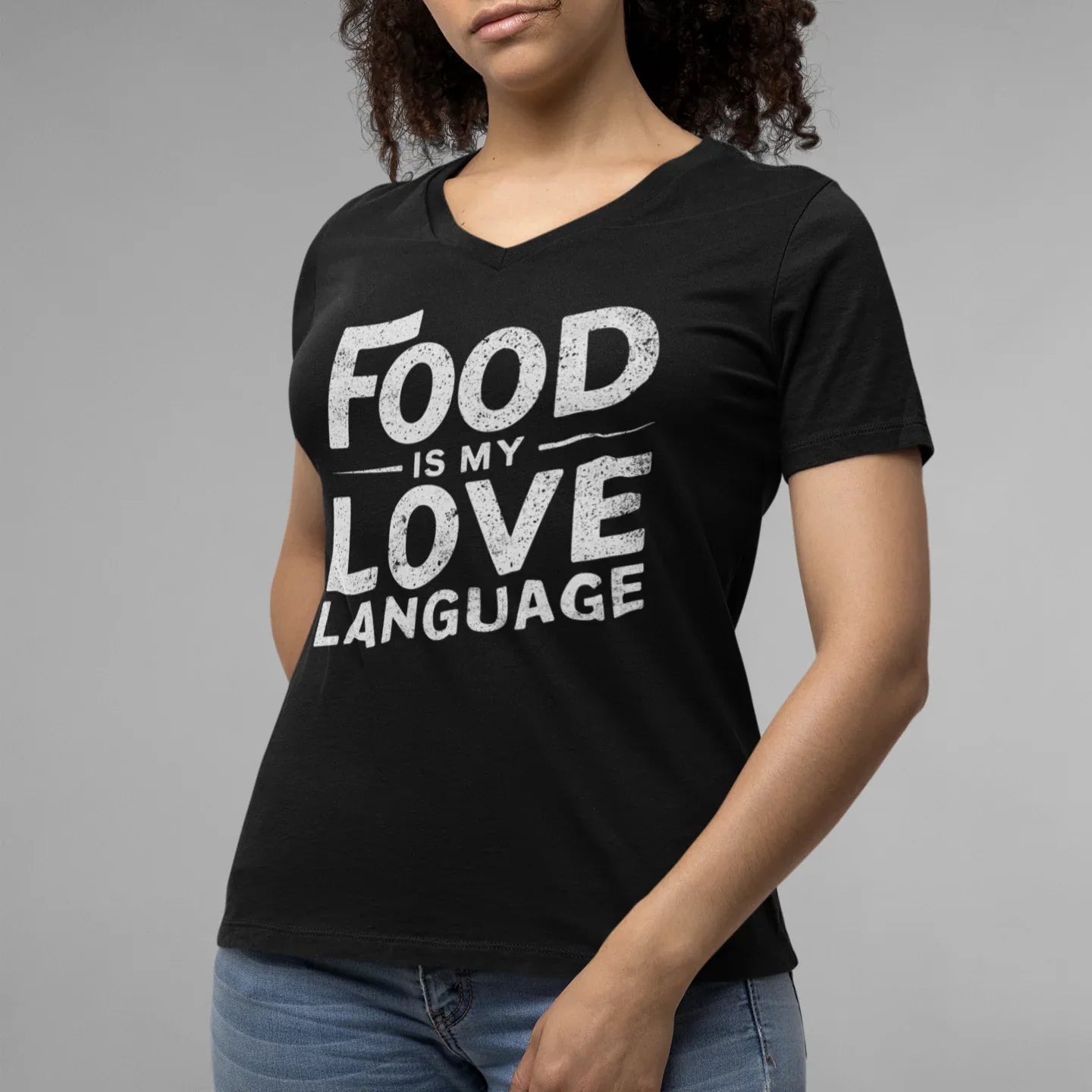 Food is my Love Language Women’s Relaxed V-neck Tee - Odd Chef