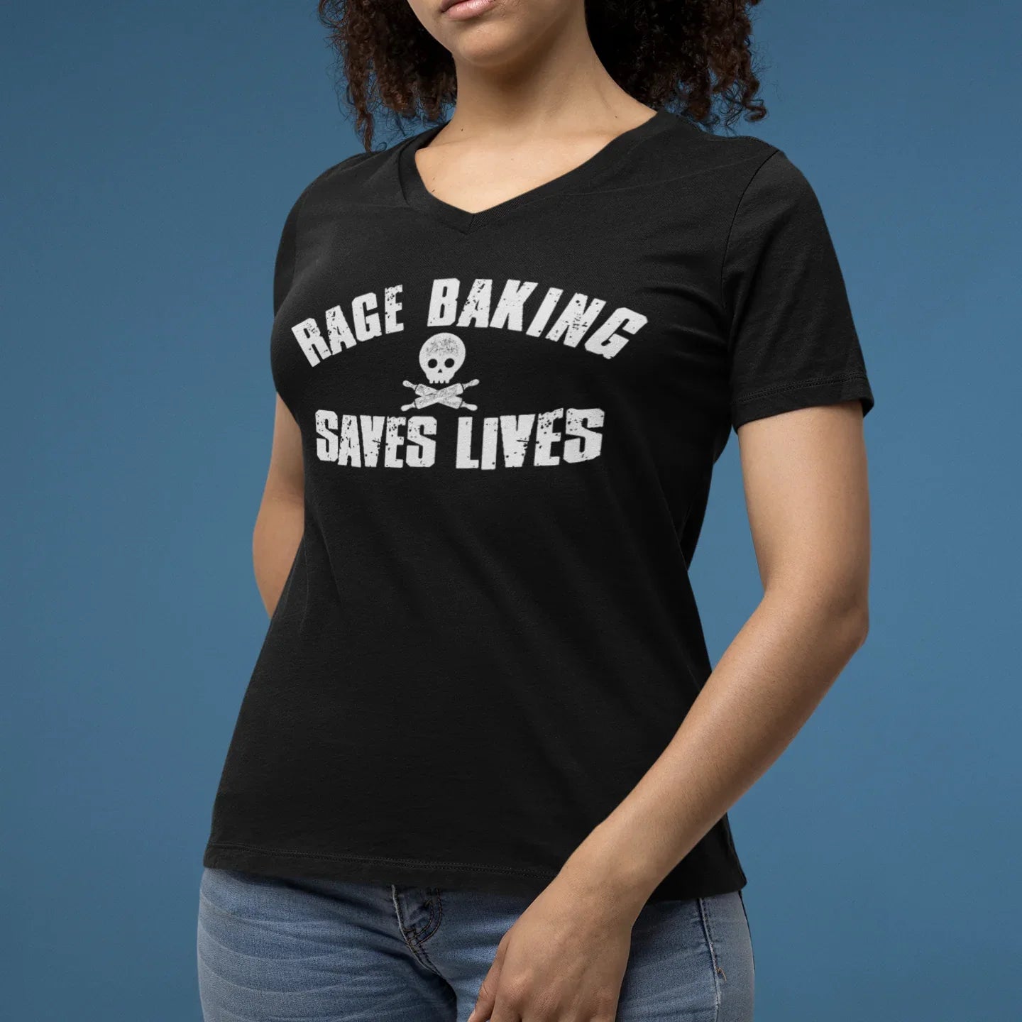 Rage Baking Women’s Relaxed V-neckTee - Odd Chef