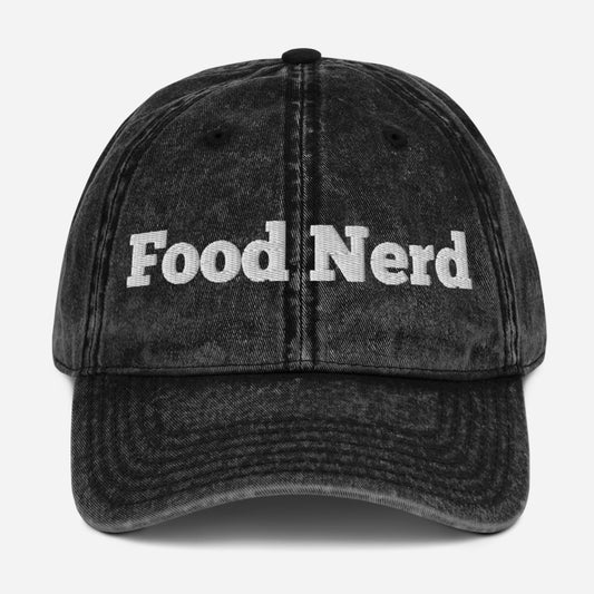 Food Nerd Vintage Cotton Twill Cap