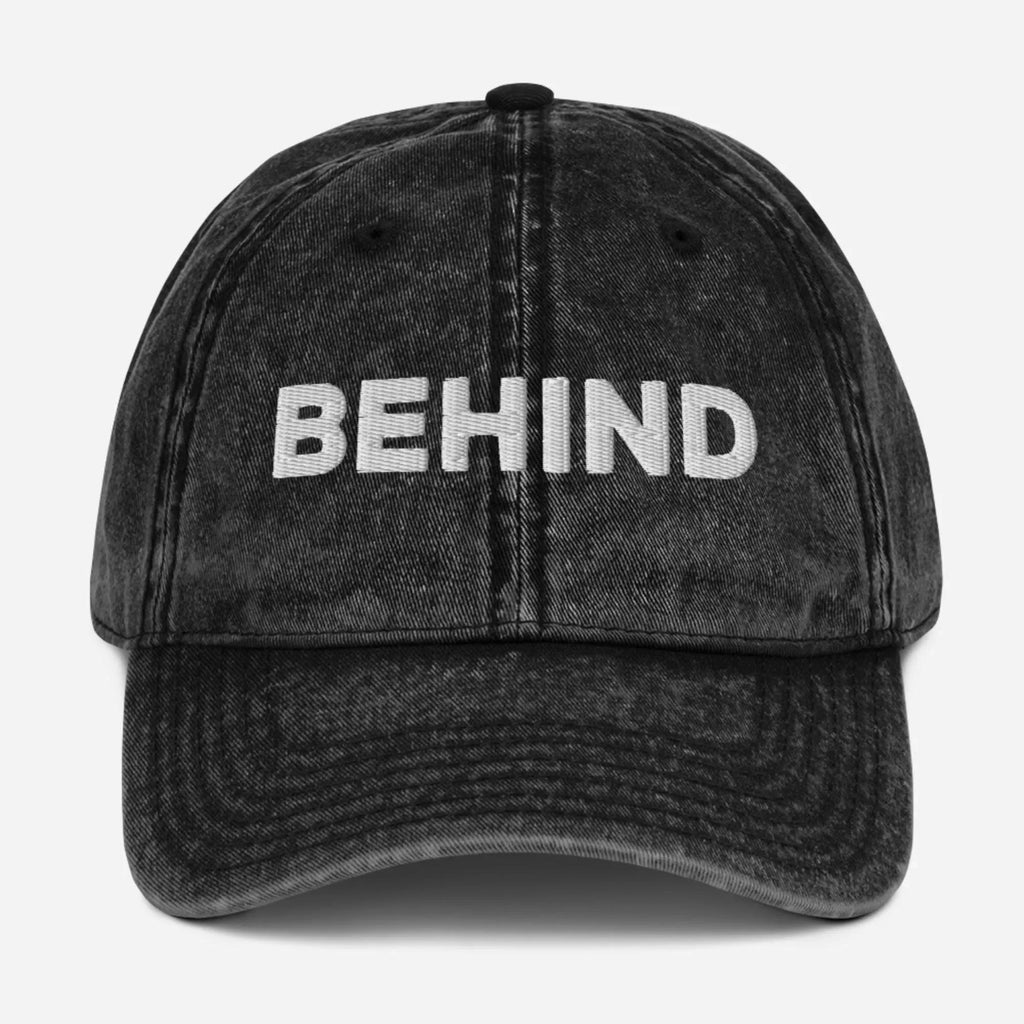 Behind Vintage Cotton Twill Hat [Embroidered] - Odd Chef