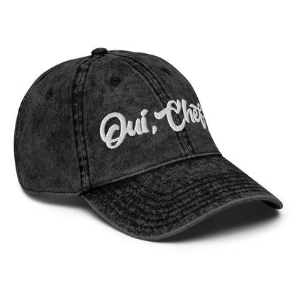 Oui Chef Vintage Cotton Twill Cap