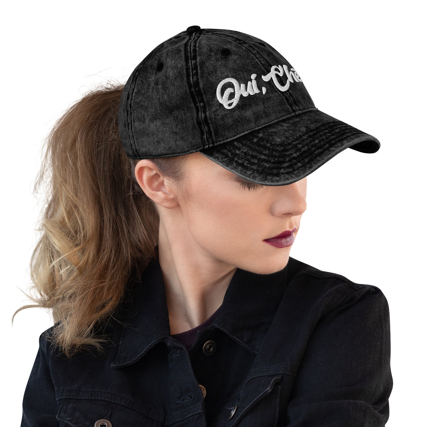 Oui Chef Vintage Cotton Twill Cap