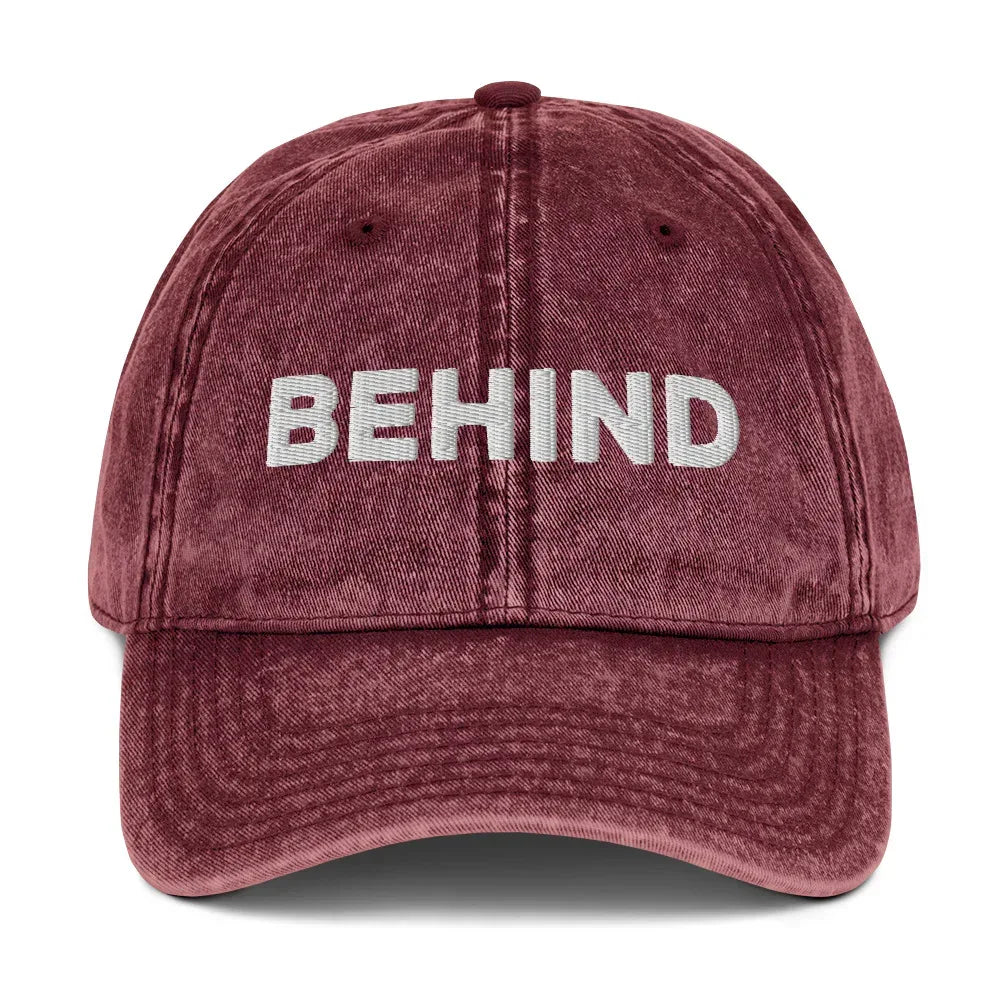 Behind Vintage Cotton Twill Hat [Embroidered] - Odd Chef