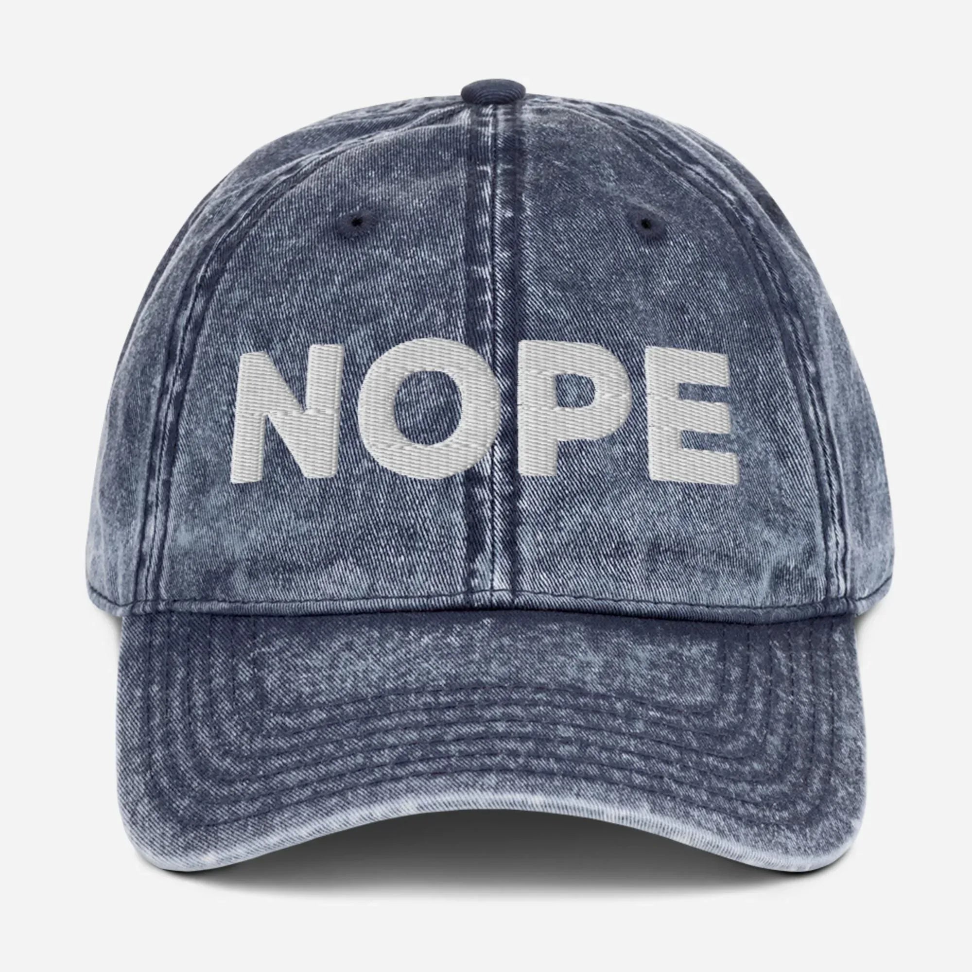 Nope Vintage Cotton Twill Hat [Embroidered] - Odd Chef