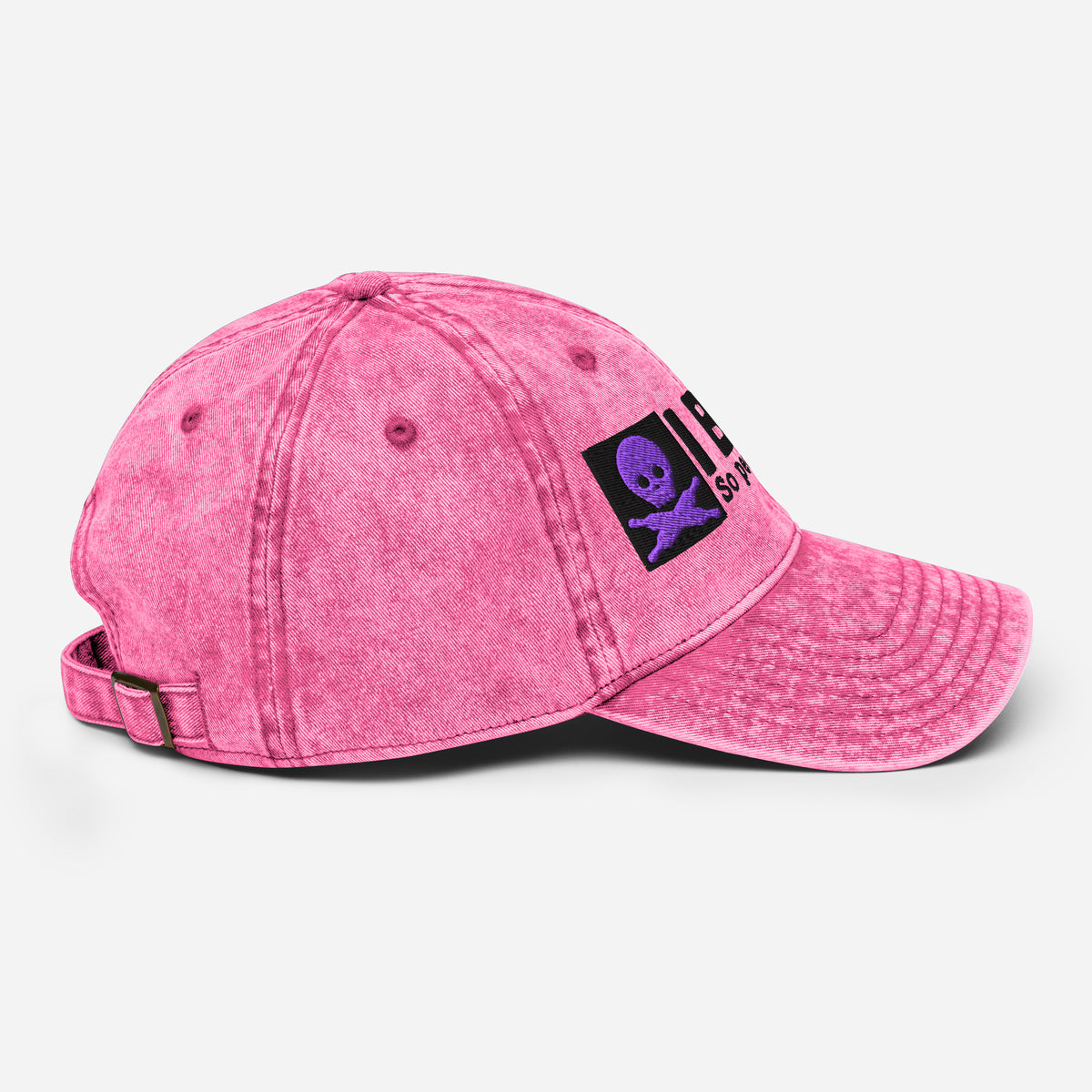 I Bake So People Don't Die Vintage Cotton Twill Hat [Embroidered]