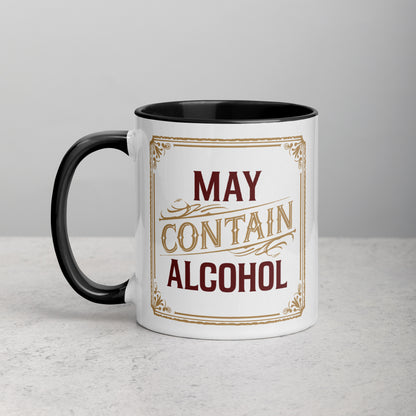 May Contain Alcohol Mug with Color Inside