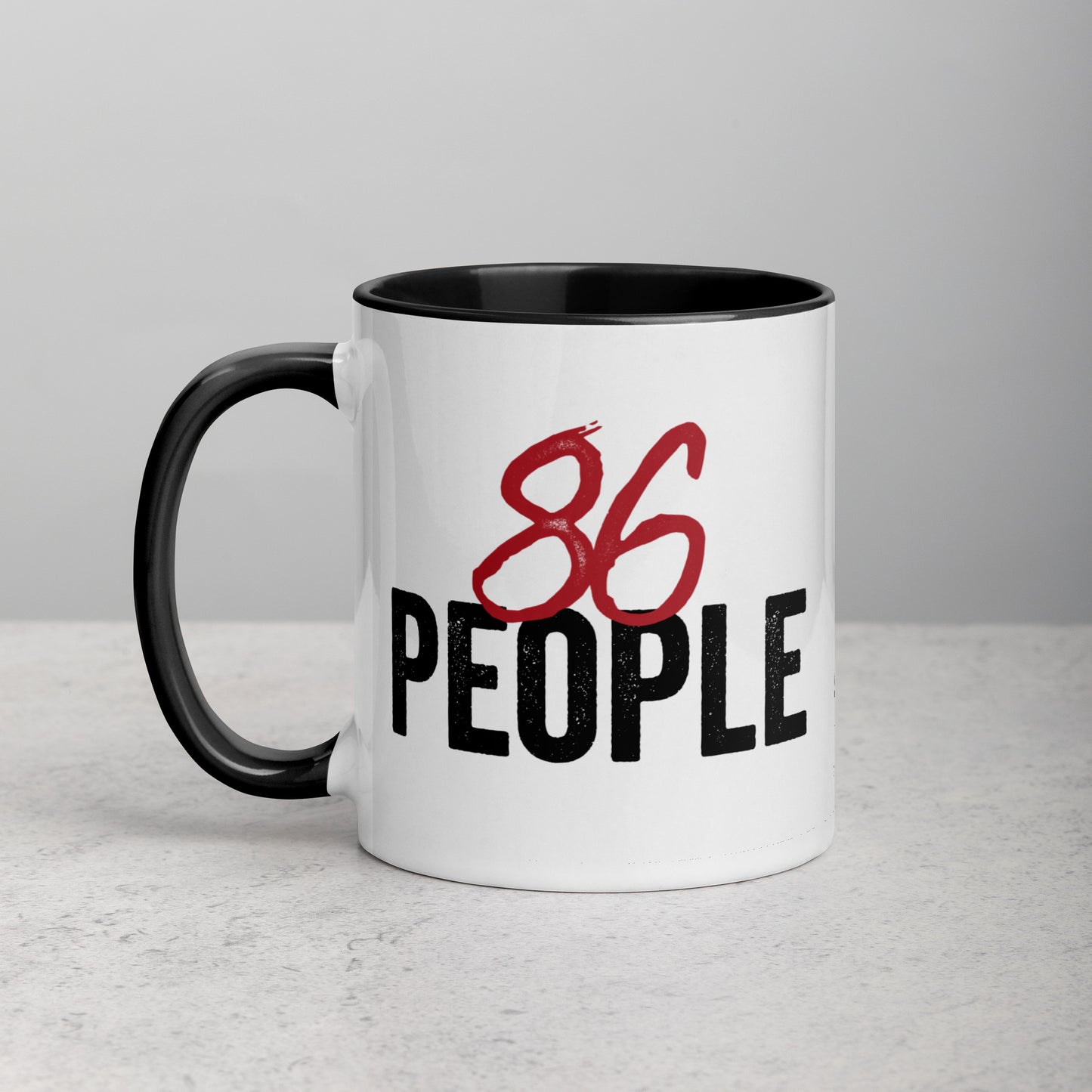 86 People Mug with Color Inside