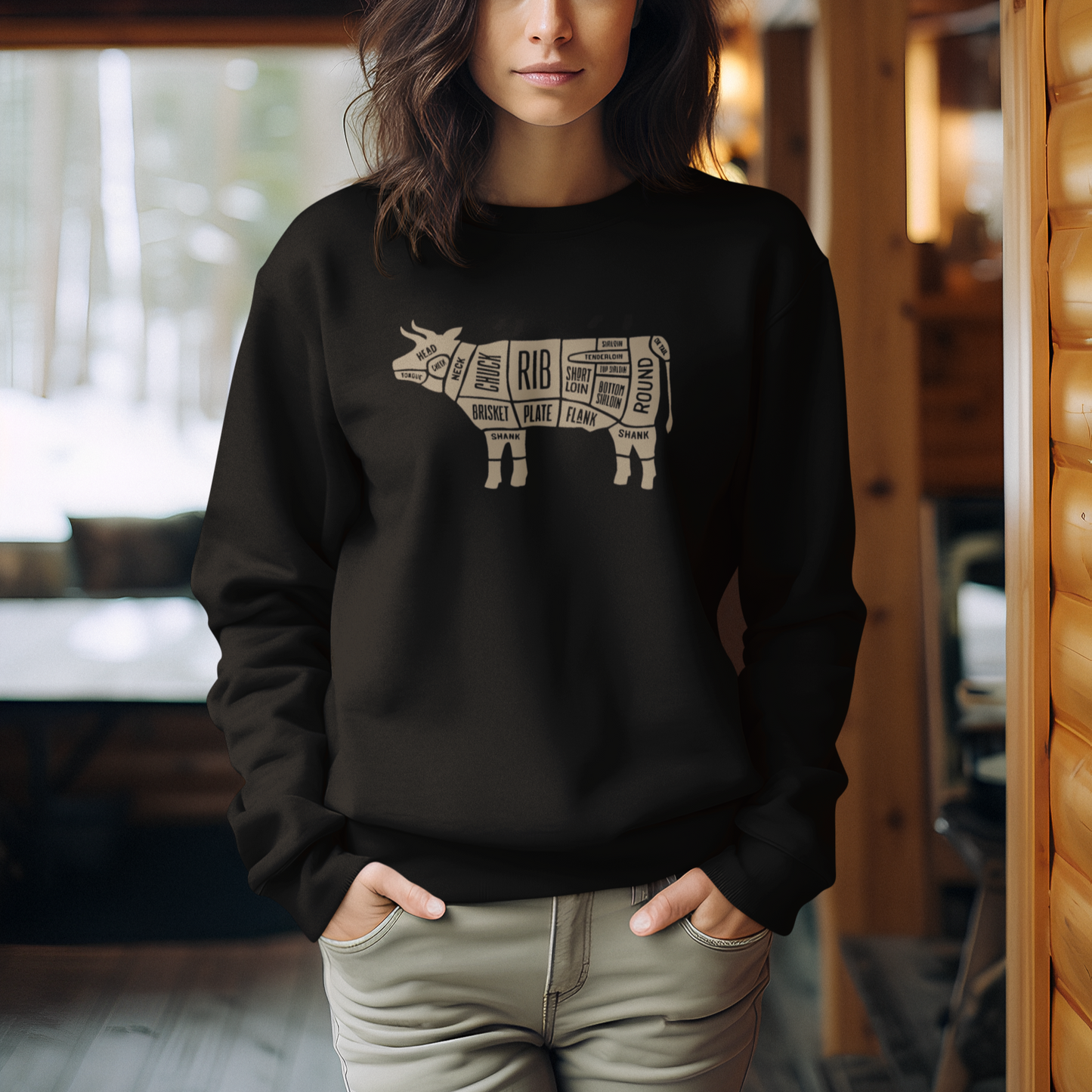 Beef Butcher Cuts Uniisex Sweatshirt
