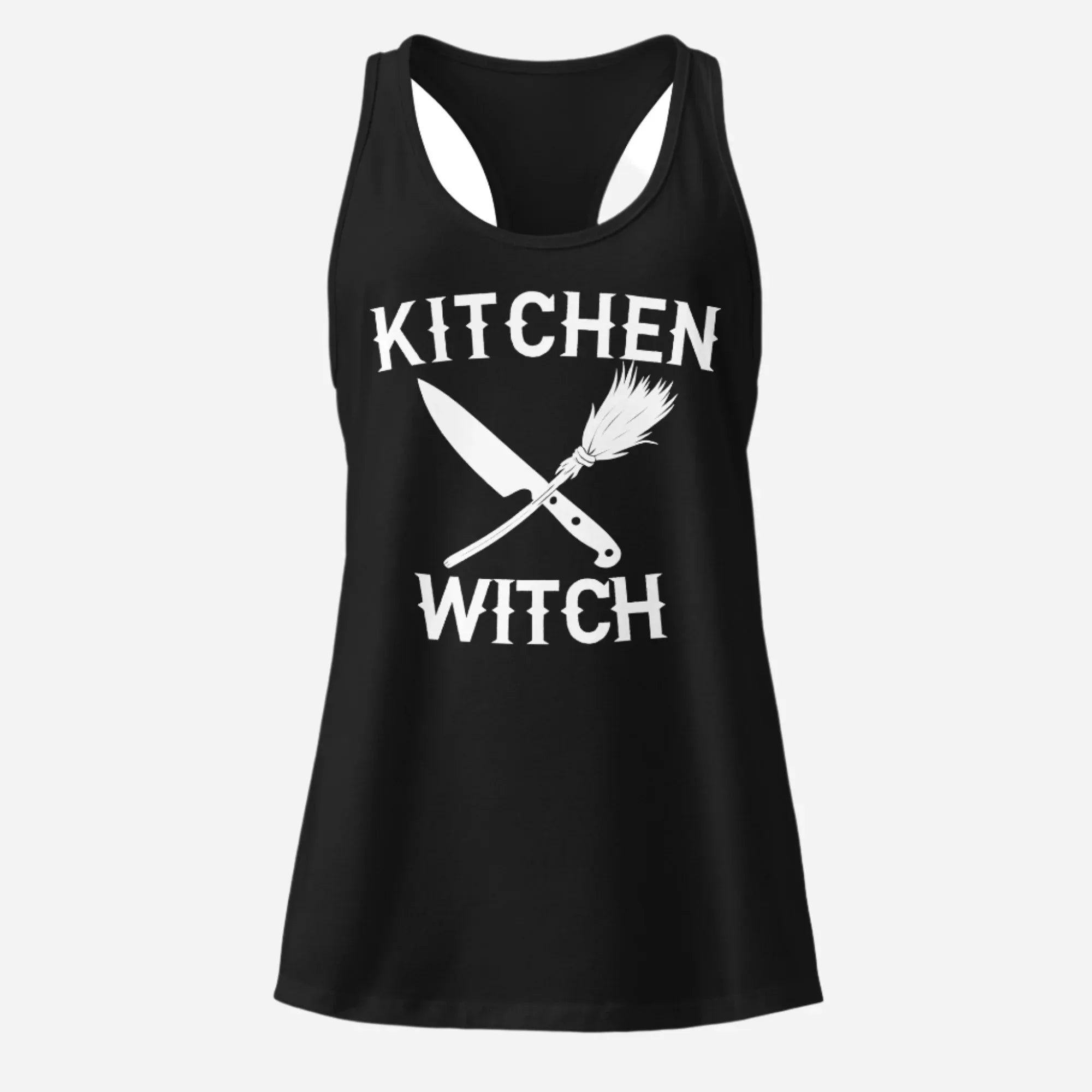 Kitchen Witch Women’s Fitted Racerback Tank Top - Odd Chef