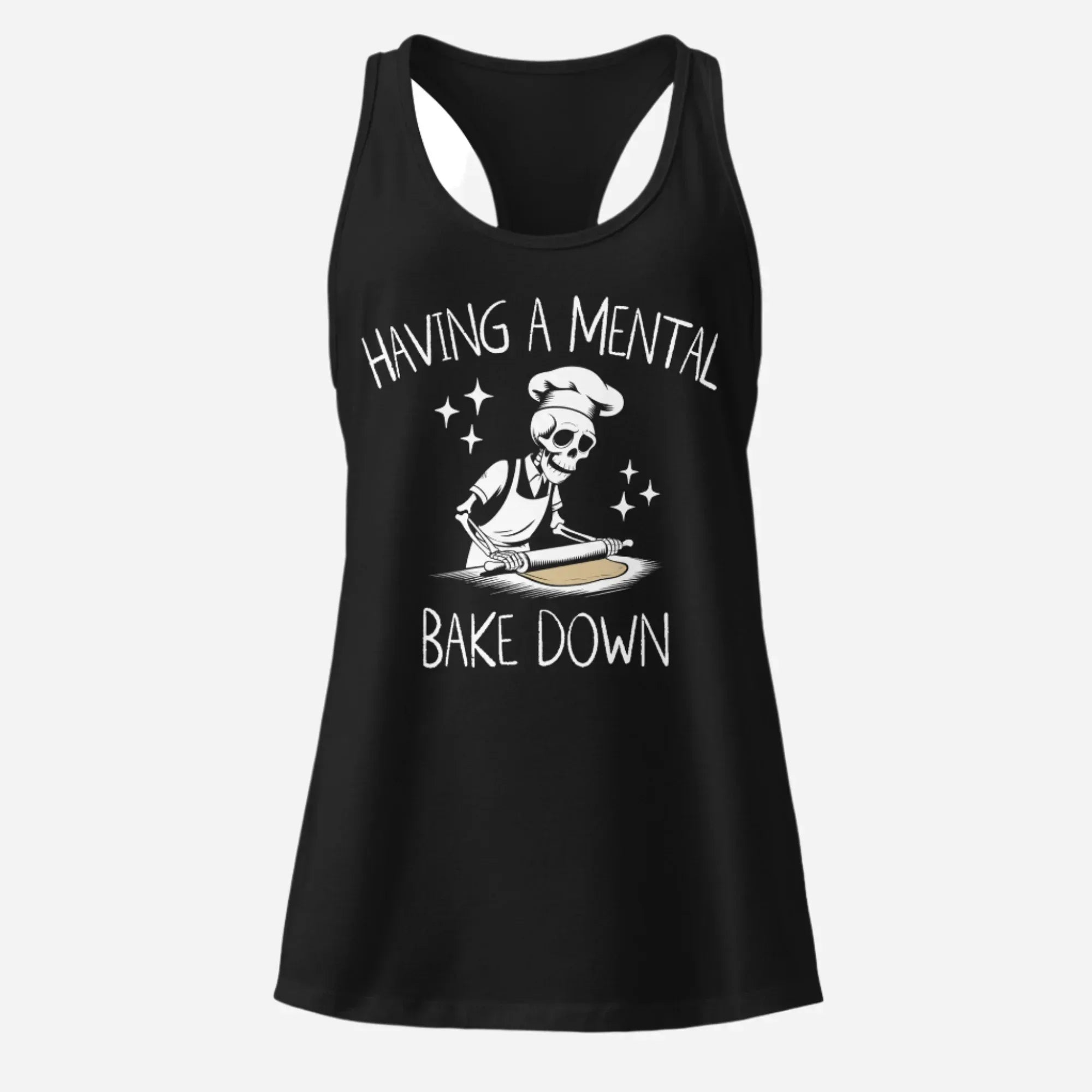 Mental Bake Down Women’s Fitted Racerback Tank Top - Odd Chef