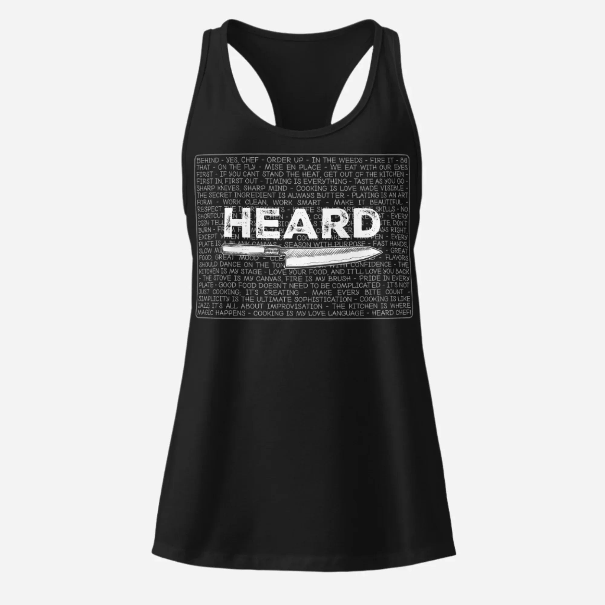Heard Kitchen Phrase Women’s Fitted Racerback Tank Top - Odd Chef