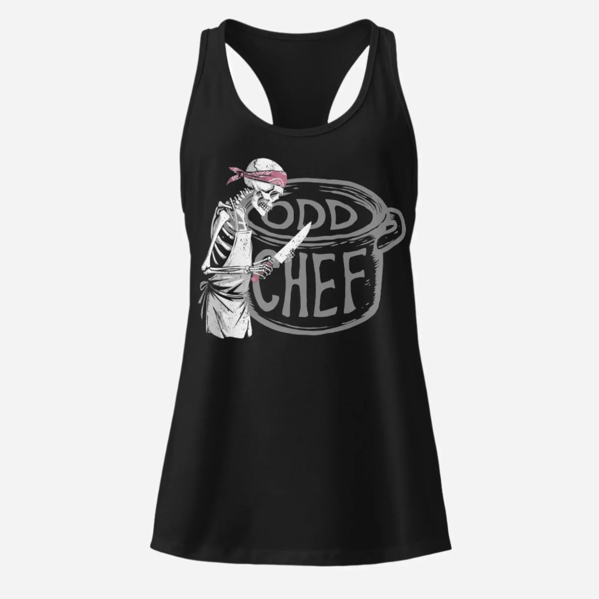 Odd Chef Skeleton Official Women’s Fitted Racerback Tank Top - Odd Chef