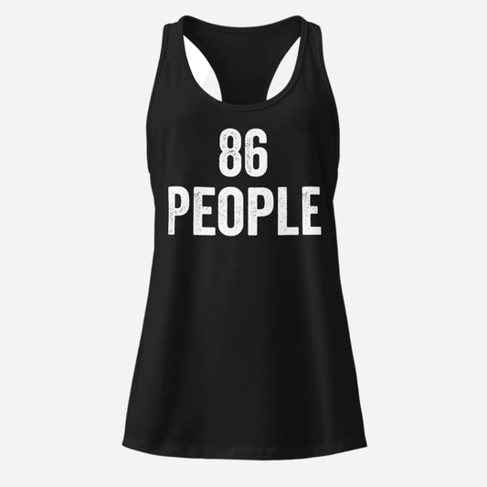 86 People Women’s Fitted Racerback Tank Top