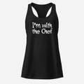 I'm with the Chef Women’s Fitted Racerback Tank Top