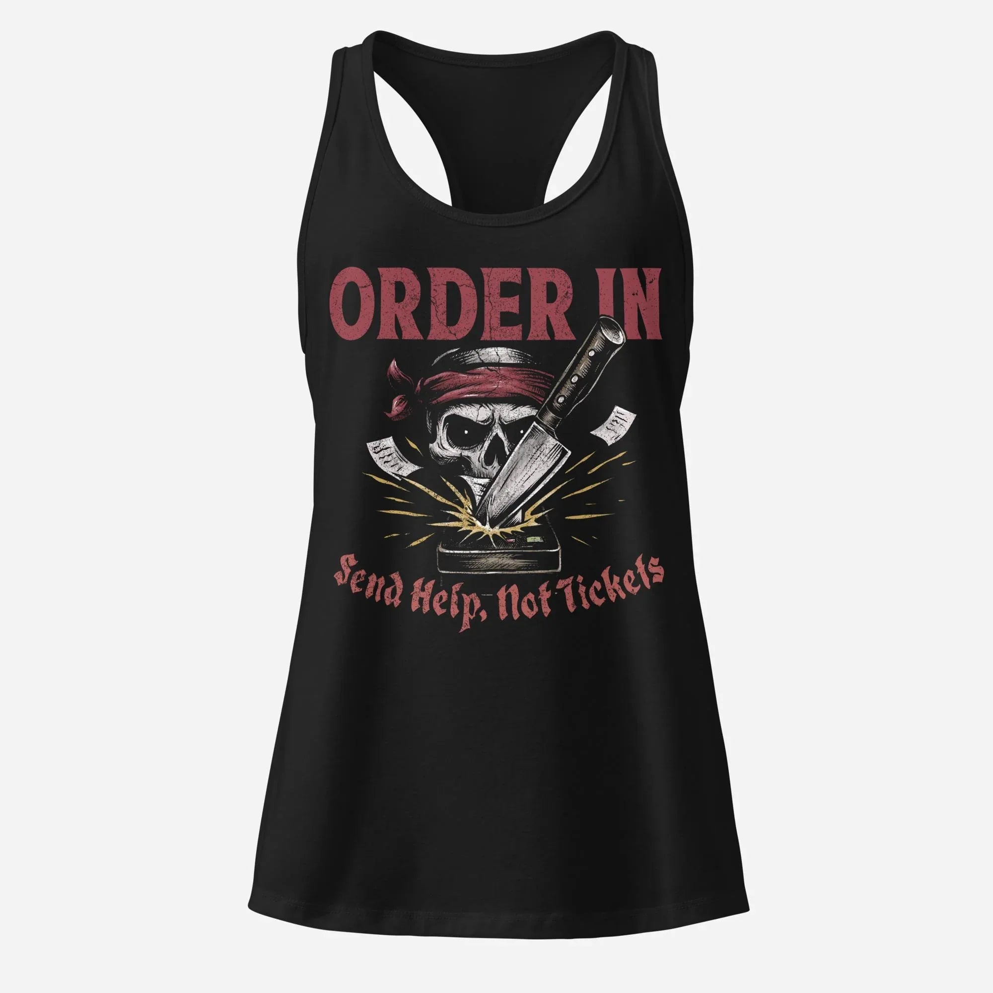 Order In Women’s Fitted Racerback Tank Top