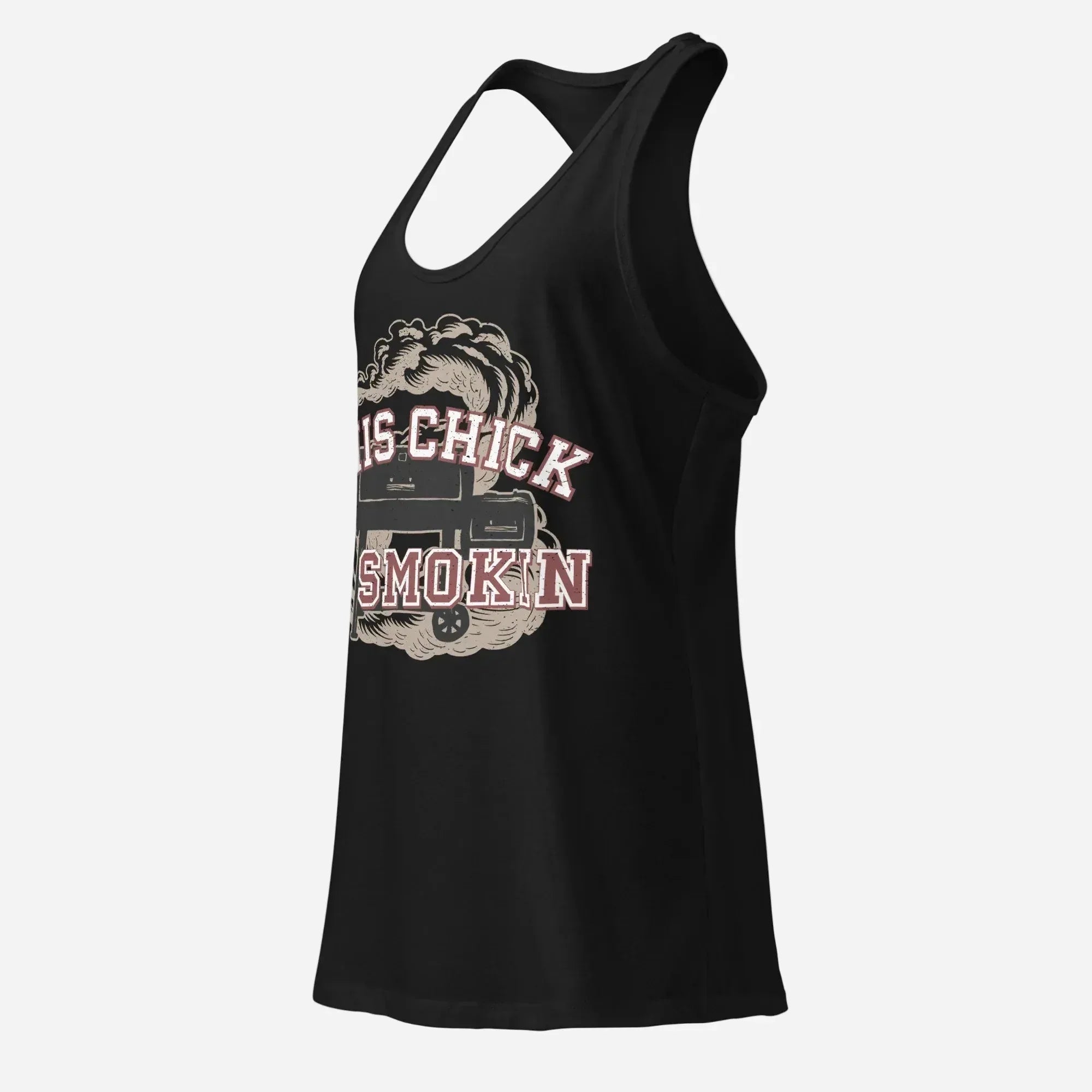 This Chick is Smokin Women’s Fitted Racerback Tank Top - Odd Chef